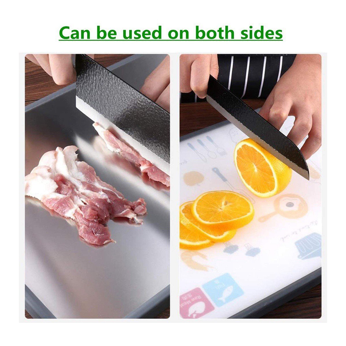 DOUBLE-SIDED STAINLESS STEEL CUTTING BOARD 38.5CM L, 27CM W