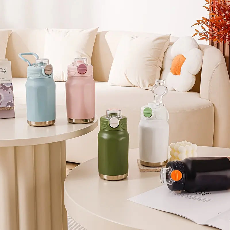 Stainless Steel Sports Water Bottle – Hexagon Design