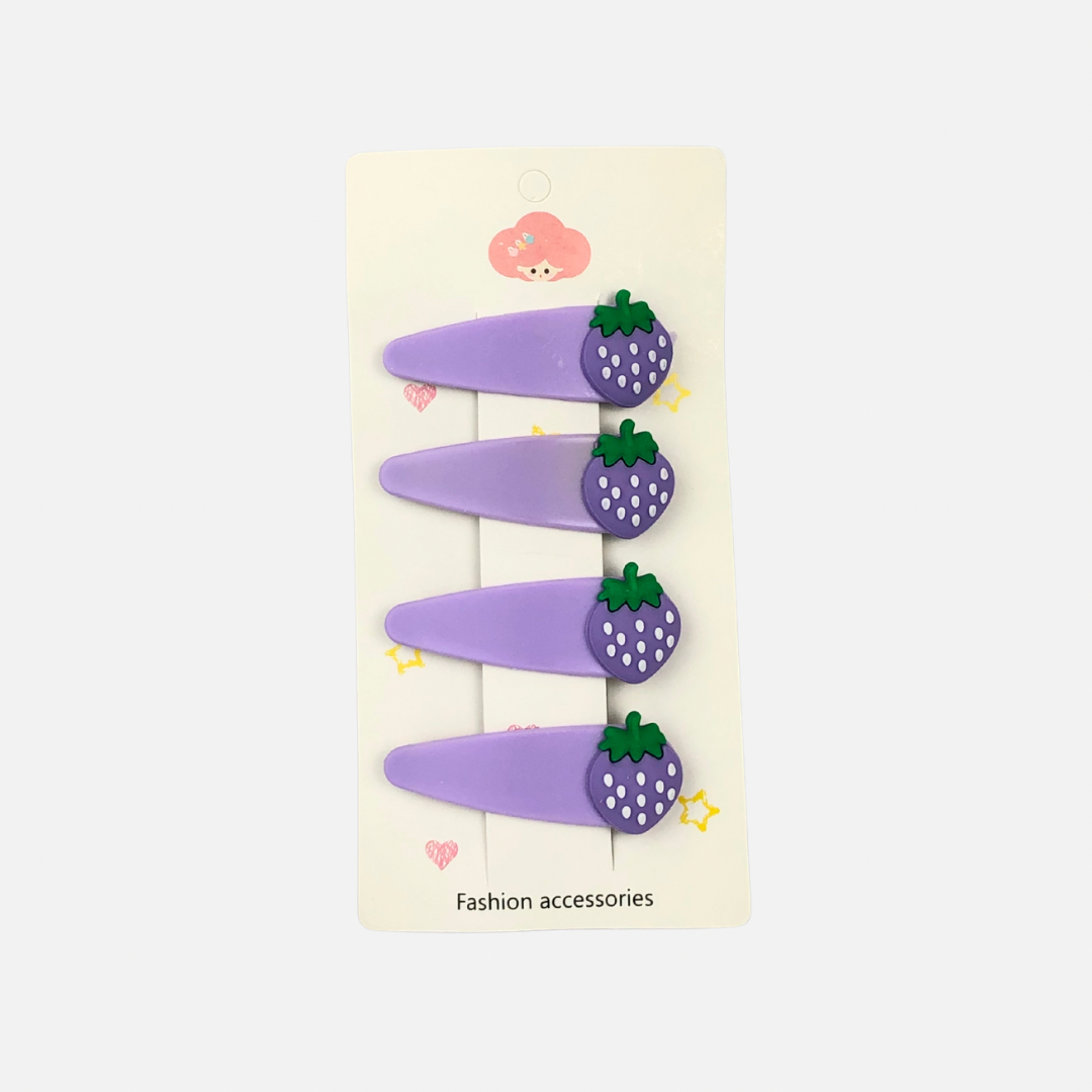 4 PCS PURPLE HAIR PINS