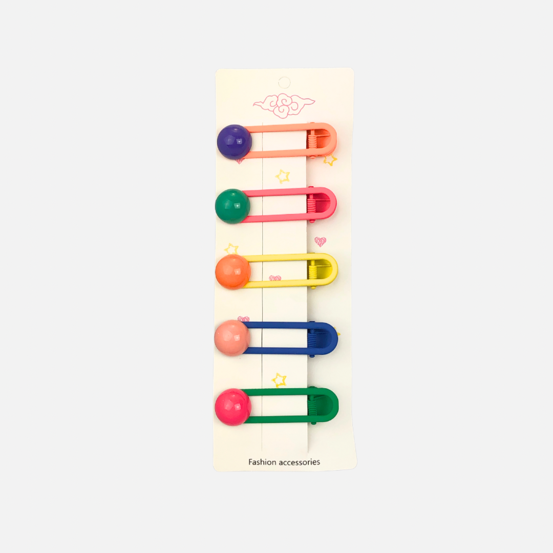 5 PCS COLOURFUL HAIR PINS