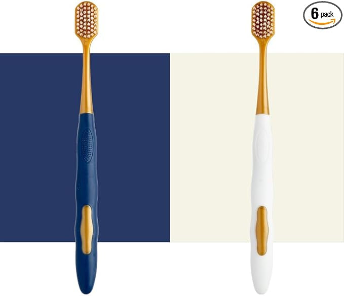 PACK OF SIX NURA EDC DEEP CLEANING TOOTHBRUSHES