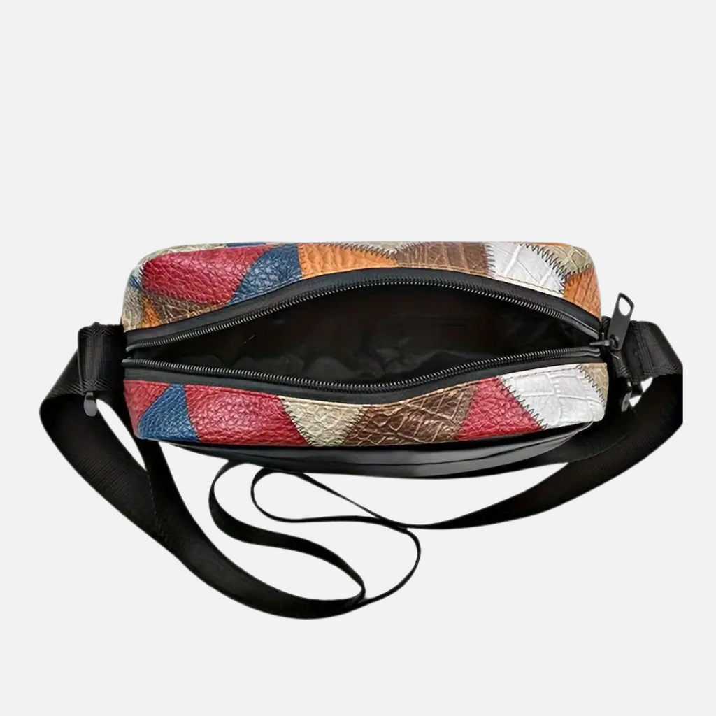 CROSSBODY BAG WITH ADJUSTABLE BAG WITH BAG WITH ADJUSTABLE SHOULDER STRAP & ZIPPER CLOSURE