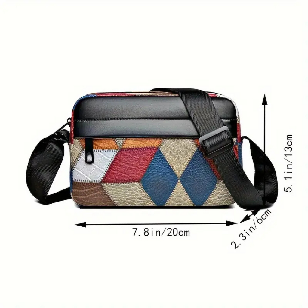 CROSSBODY BAG WITH ADJUSTABLE BAG WITH BAG WITH ADJUSTABLE SHOULDER STRAP & ZIPPER CLOSURE