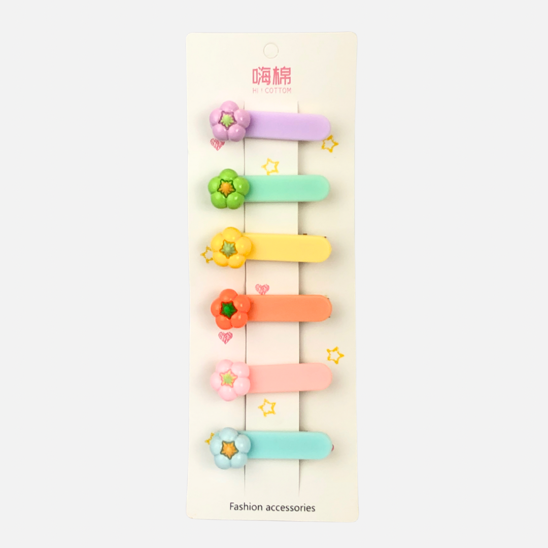 6 PCS FLOWERS HAIR PINS