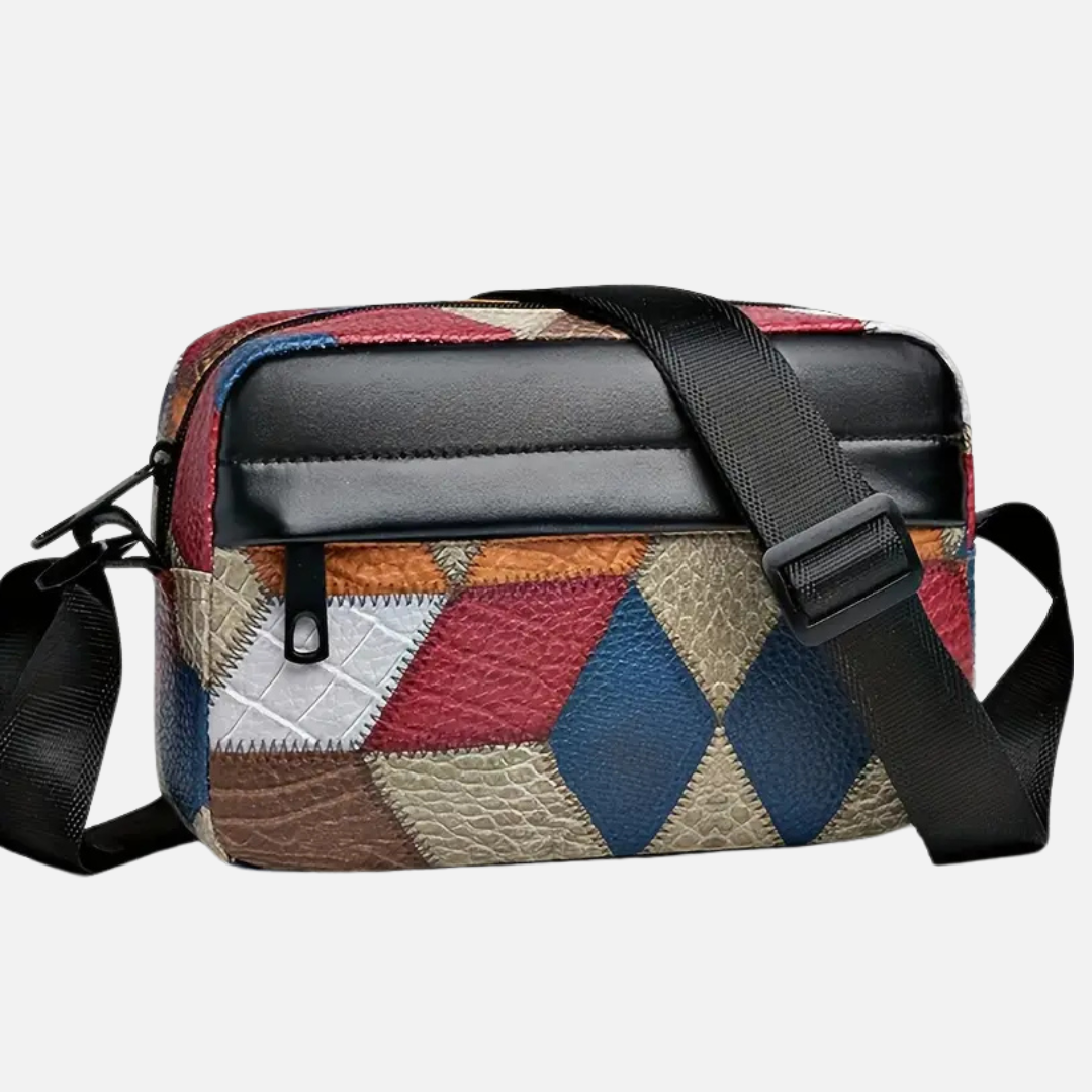 CROSSBODY BAG WITH ADJUSTABLE BAG WITH BAG WITH ADJUSTABLE SHOULDER STRAP & ZIPPER CLOSURE