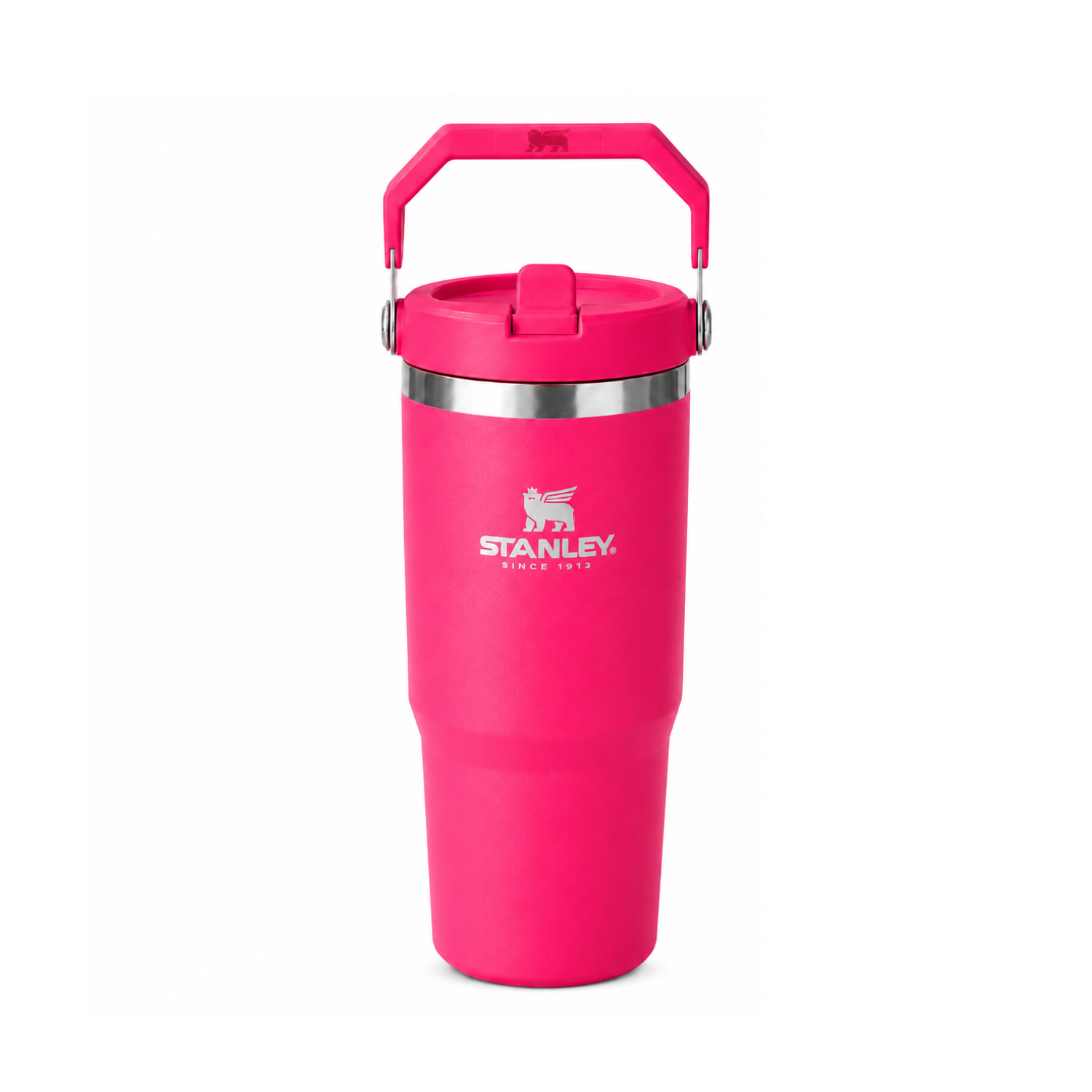 Stanley IceFlow Flip Straw Tumbler 30oz (0.88L) – Barbie Pink Stainless Steel Insulated Water Bottle with Handle