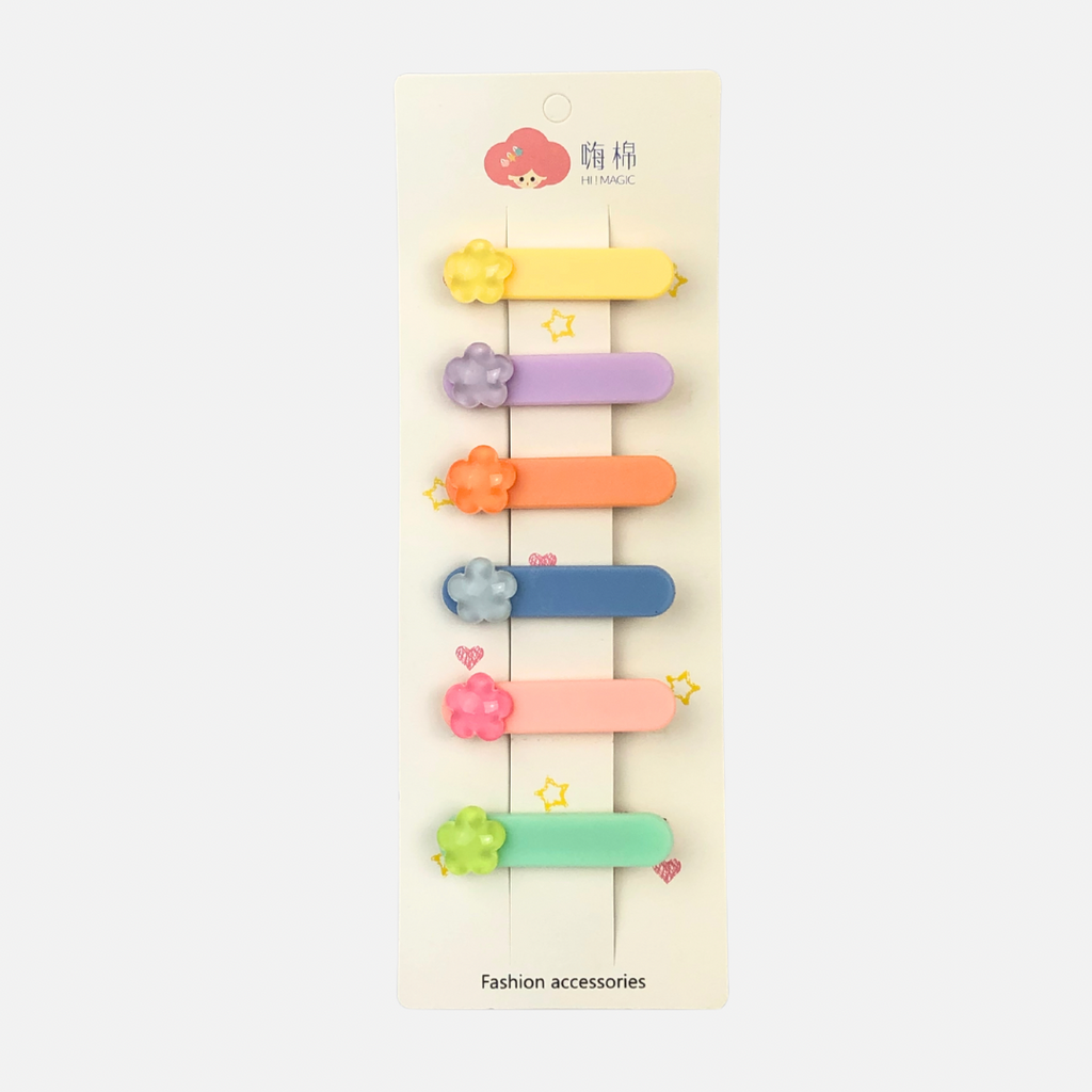 6 PCS COLOURFUL HAIR PINS