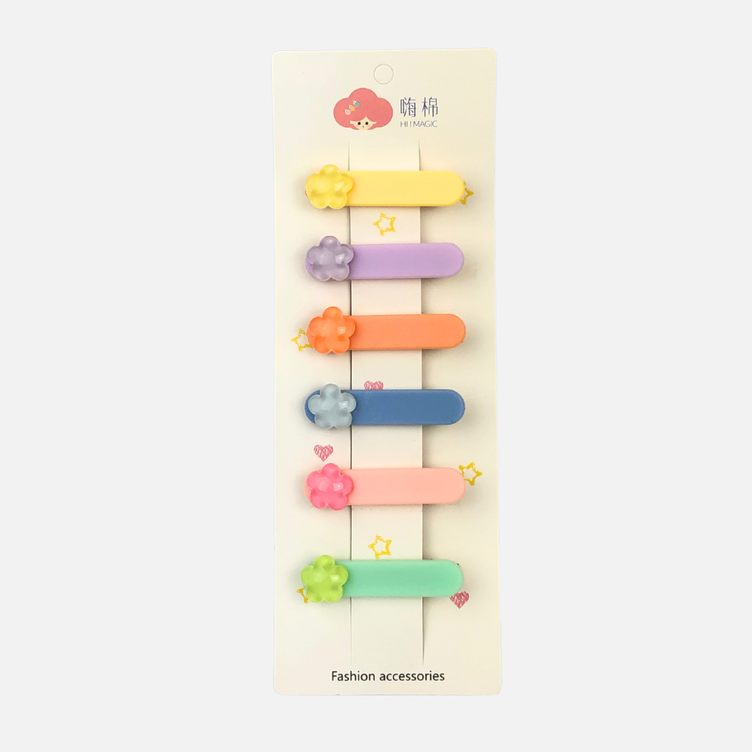 6 PCS COLOURFUL HAIR PINS