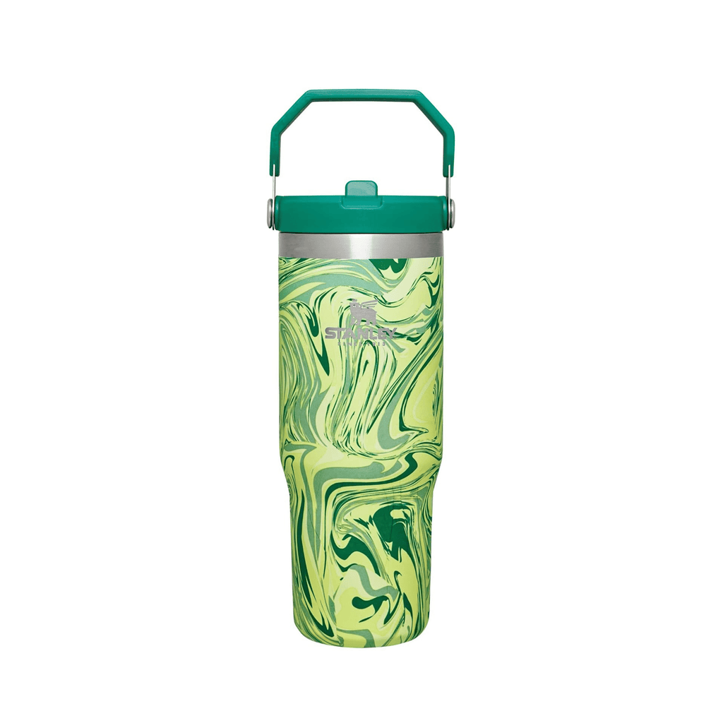 Stanley 30 OZ IceFlow™ Flip Straw Tumbler – Citron Swirl | Insulated Stainless Steel Water Bottle with Handle