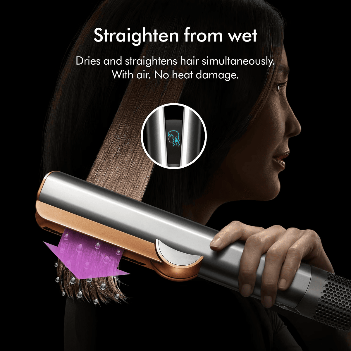 Dyson Airstrait™ Straightener HT01 | Wet-to-Dry Hair Straightener | No Hot Plates
