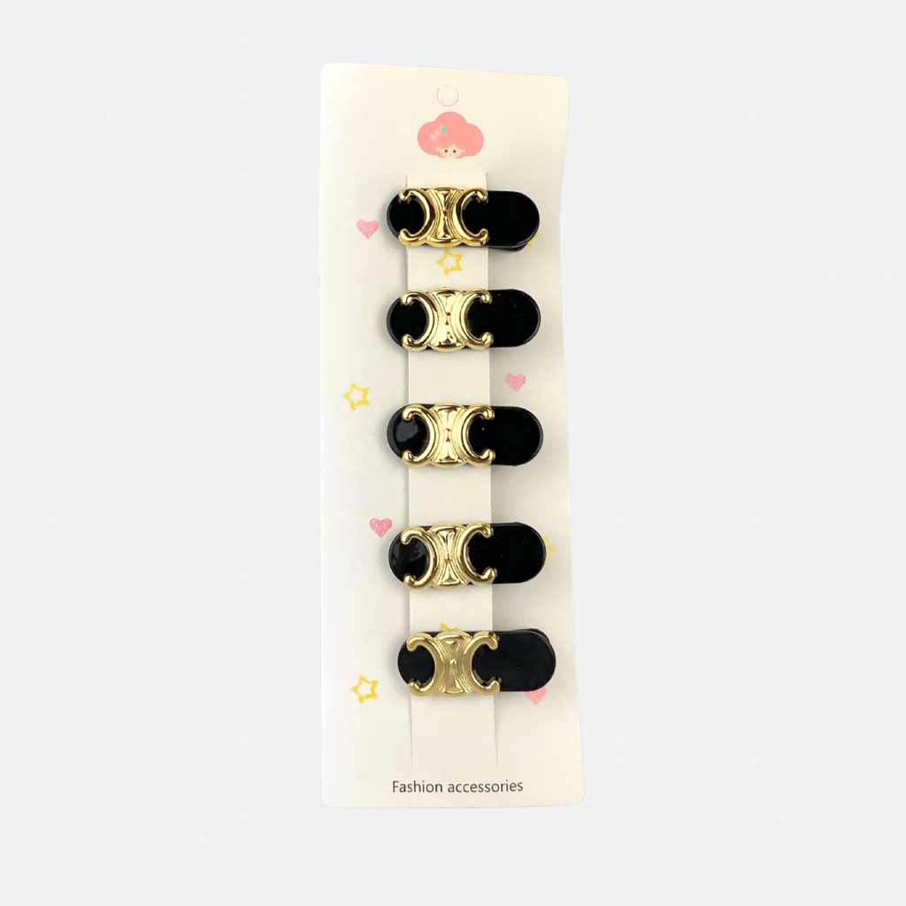 5 PCS BLACK HAIR PINS