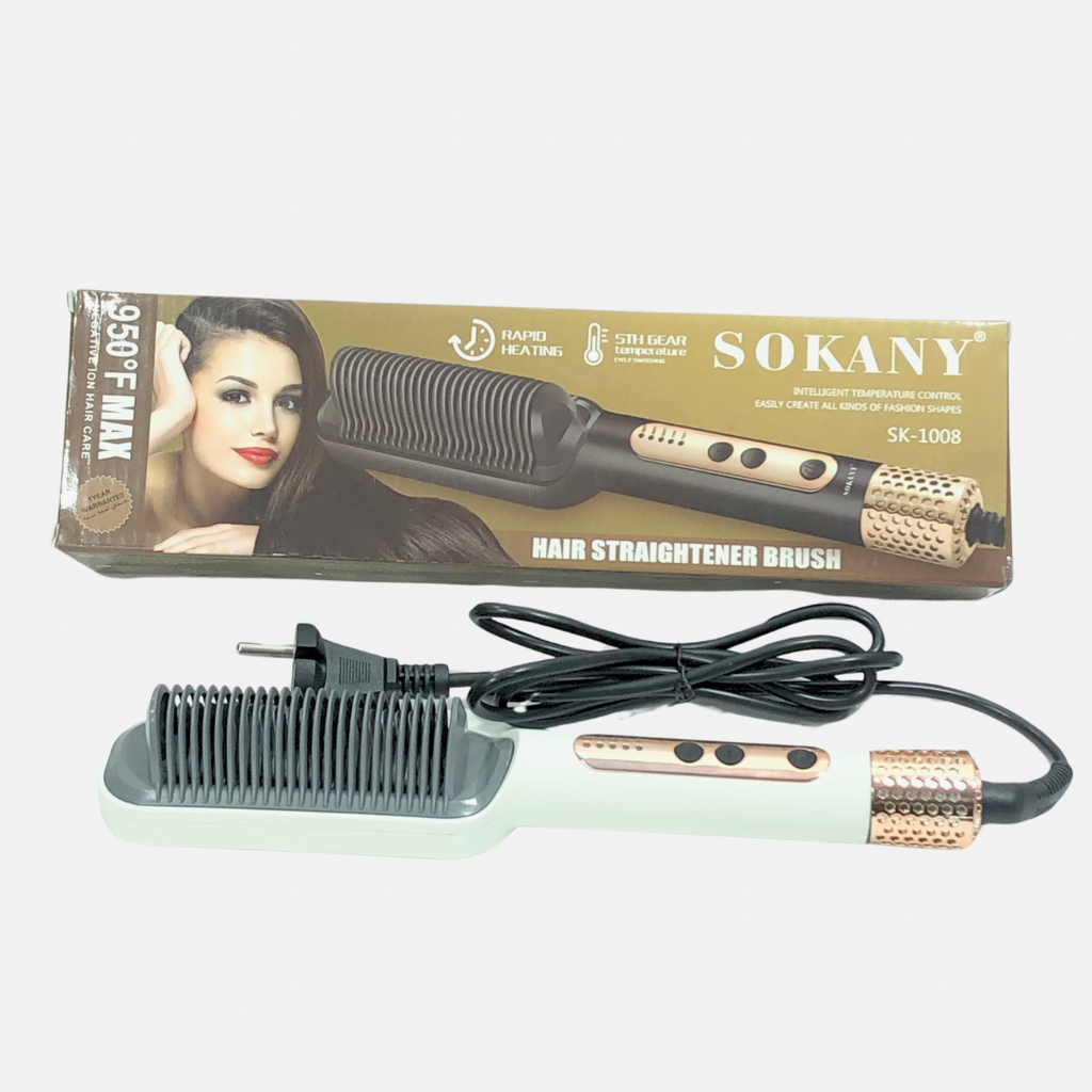 SOKANY HAIR STRAIGHTENER BRUSH TEMPERATURE CONTROL