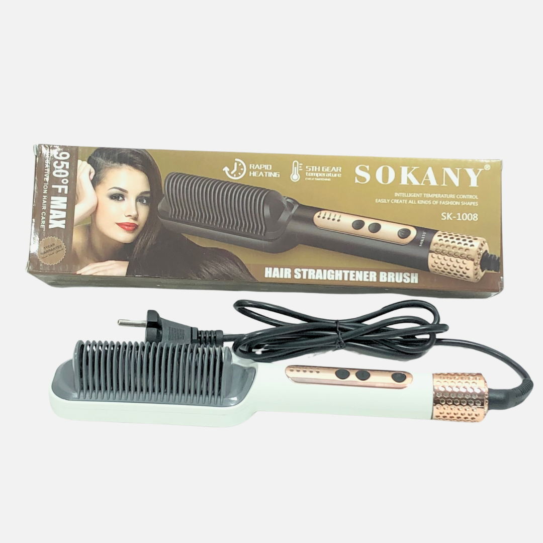 SOKANY HAIR STRAIGHTENER BRUSH TEMPERATURE CONTROL