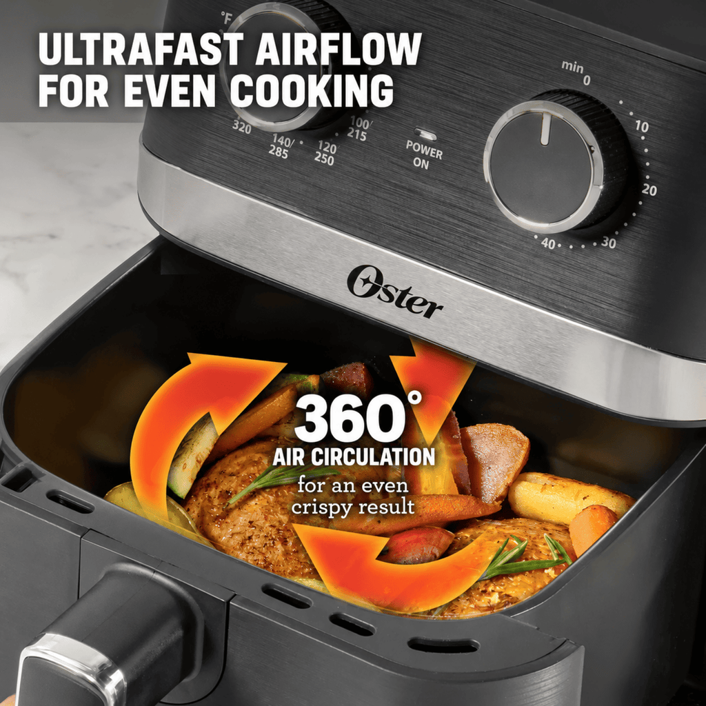 Oster DiamondForce™ 4L Air Fryer | Non-Stick Coating | Whole Chicken Capacity up to 2.3kg
