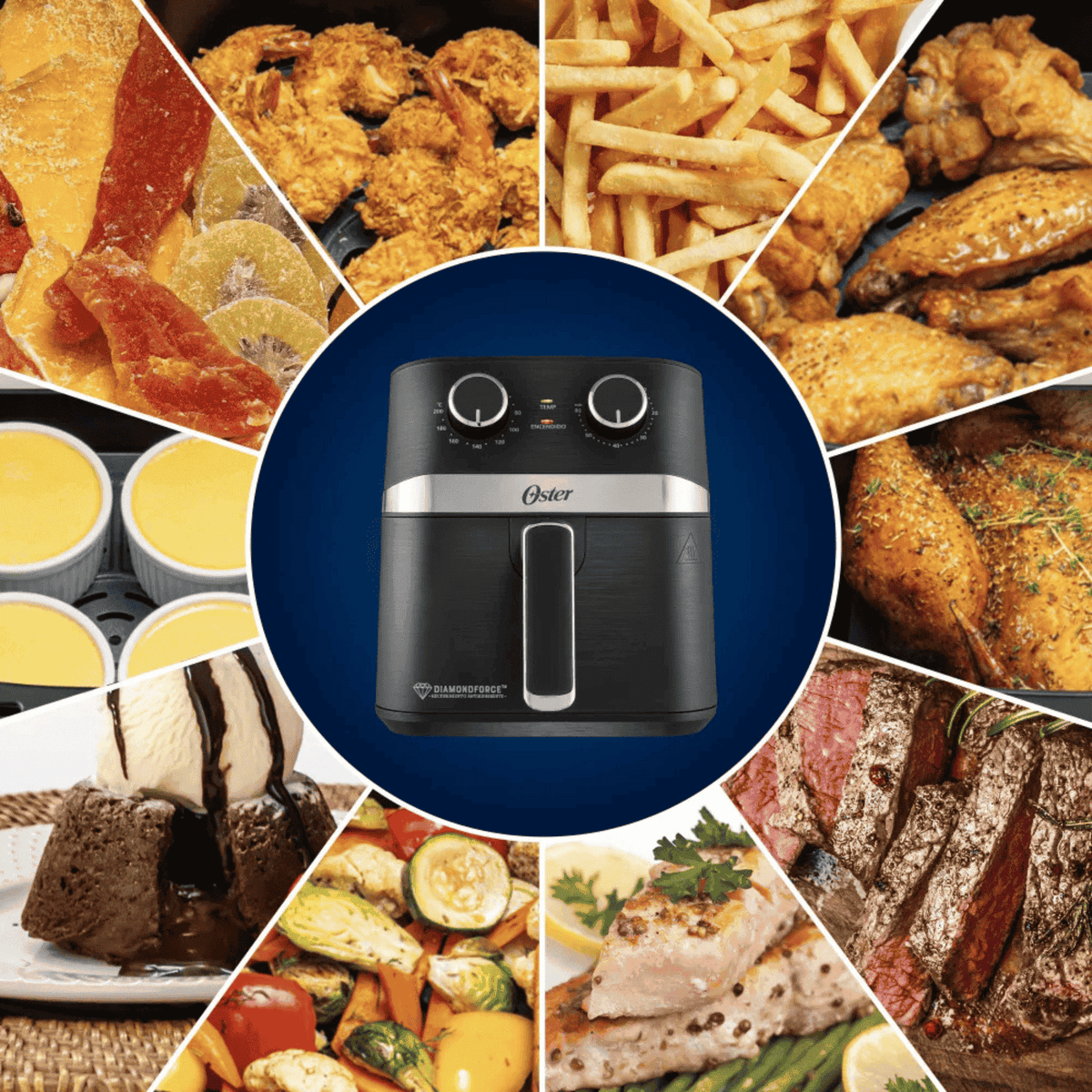 Oster DiamondForce™ 4L Air Fryer | Non-Stick Coating | Whole Chicken Capacity up to 2.3kg