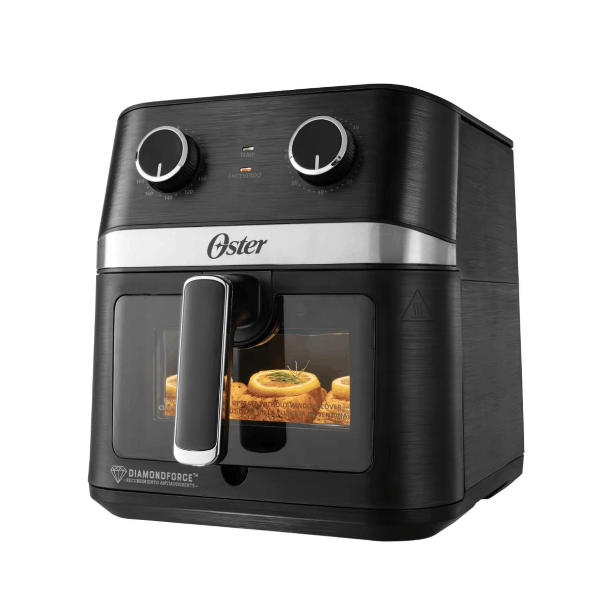 Oster®️ Manual Air Fryer CKSTAF60WMDF | DiamondForce Non-Stick Coating | 6L Capacity with Viewing Window & Internal Light