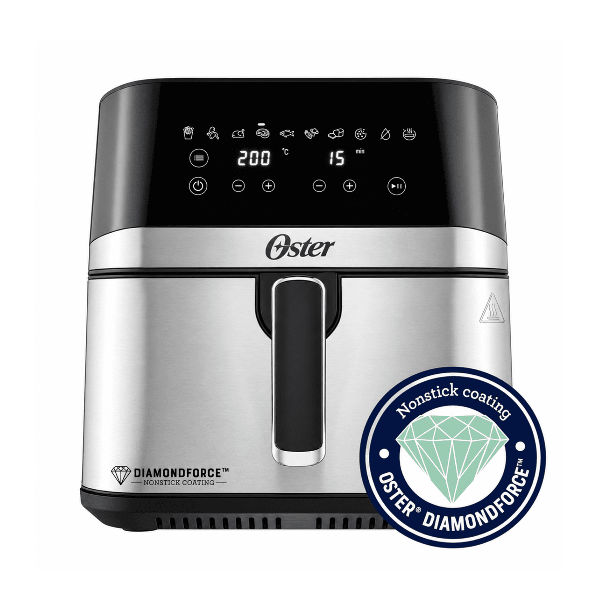 Oster®️ DiamondForce Digital Air Fryer 7.5L with 10 Automatic Programs CKSTAF75DSSDF