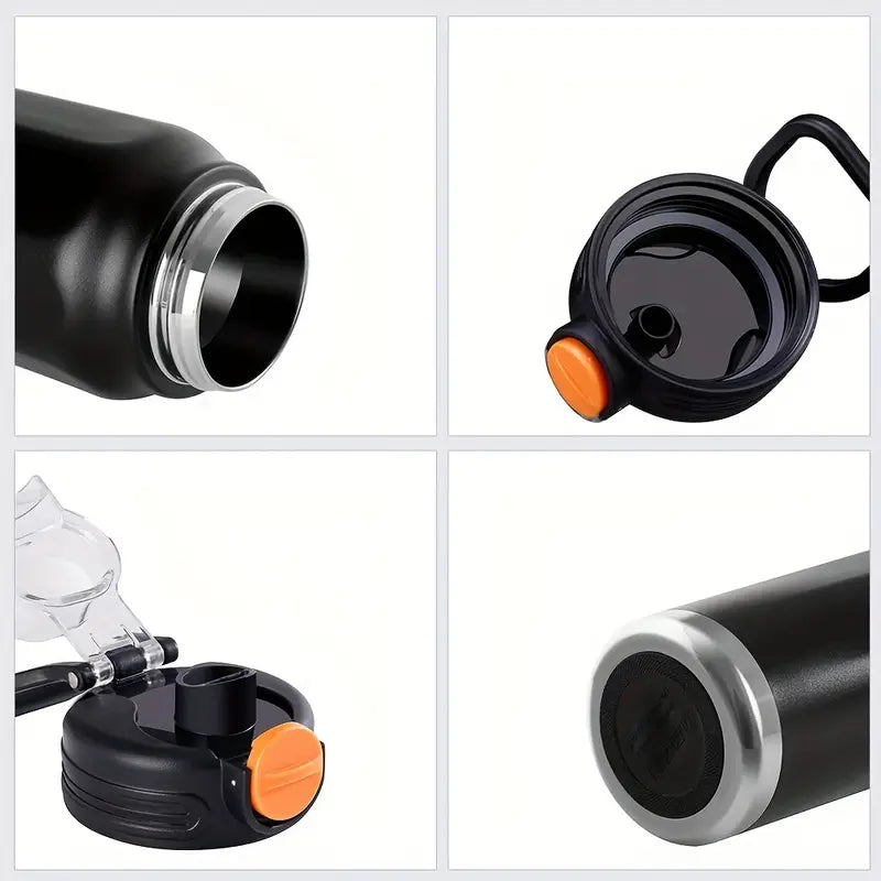 Stainless Steel Sports Water Bottle – Hexagon Design