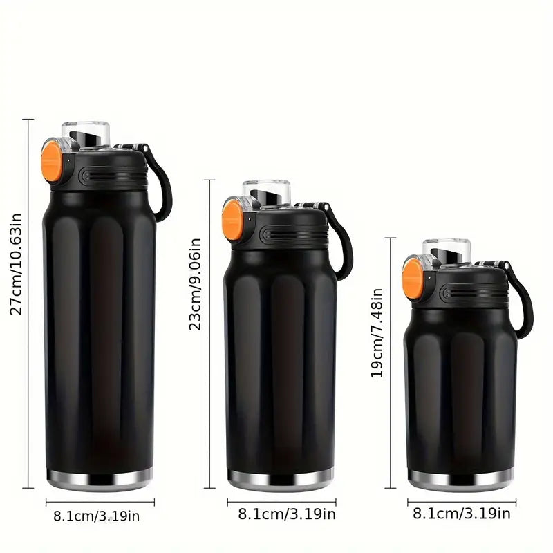Stainless Steel Sports Water Bottle – Hexagon Design