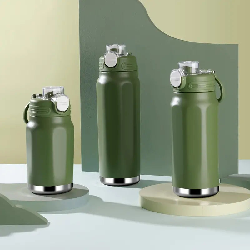 Stainless Steel Sports Water Bottle – Hexagon Design