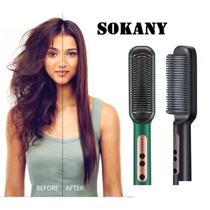 SOKANY HAIR STRAIGHTENER BRUSH TEMPERATURE CONTROL